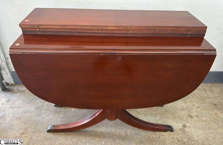 Drop Side Dining Table, 42x27x30" Tall, Three Leaves 12" Each Drop Sides 16" image