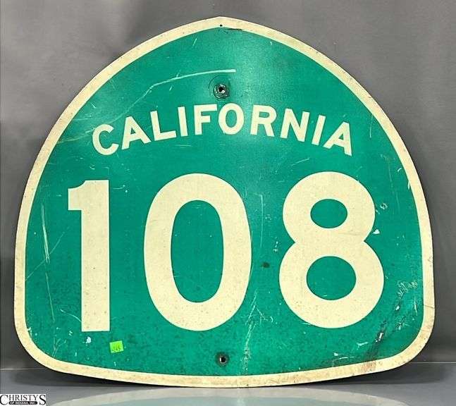 California 108 Metal Street Sign 28x25 image