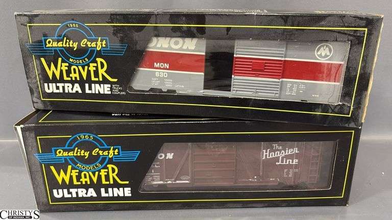 2 Weaver Monon Boxcars, 3 Rail image