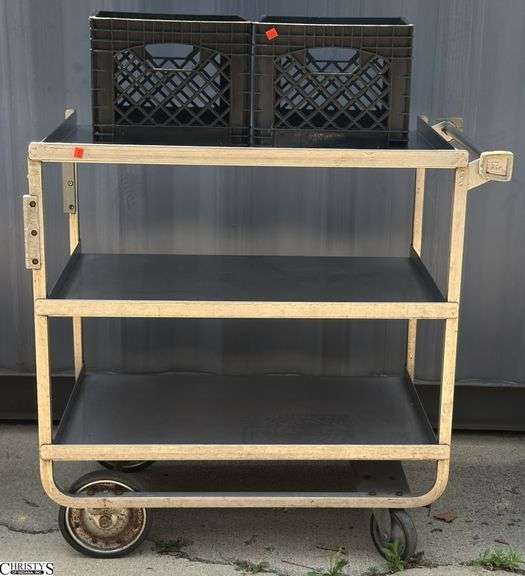Buss Cart with Milk Crates 39x22x37" image