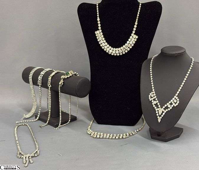 8 Rhinestone Type Necklaces image