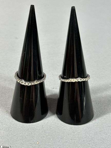 2 Bands with Tiny Diamonds.  Engraved Inside "I Love You Today" and "I Love You Always" image