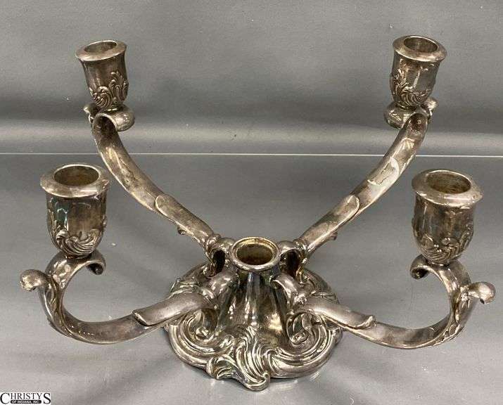5 Flame Plated Candle Holder by Reed & Barton 13x13x7" Tall image