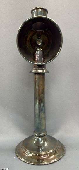 Mappin & Webbs, Princes Plate Candlestick Lamp With Deflector 14" image