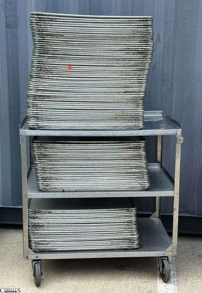 Dented Bus Cart, Sheet Pans, 36x21x37" Tall of Cart image
