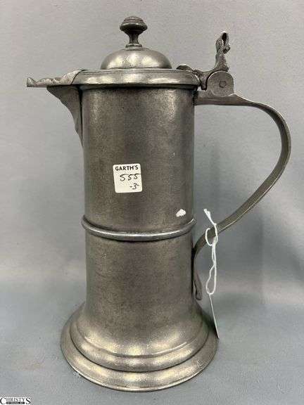Pewter Pitcher With Bottom Mark 10" image