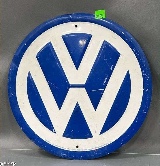 Metal VW Sign 11.5" Round image