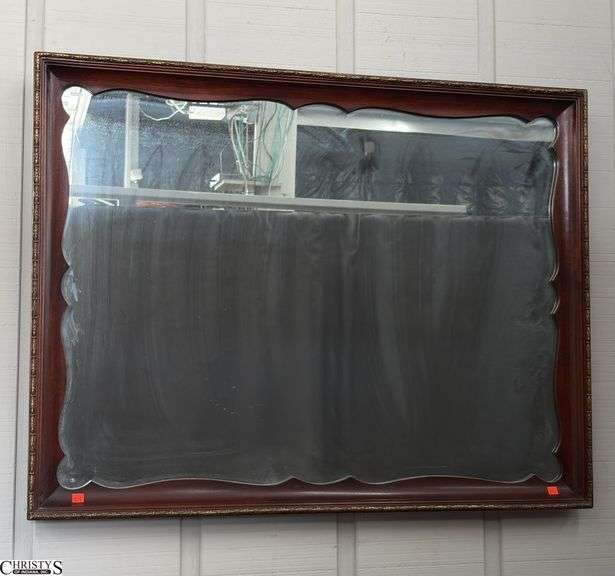 Mahogany Framed Wall Mirror - 43.5" x 33.5" image
