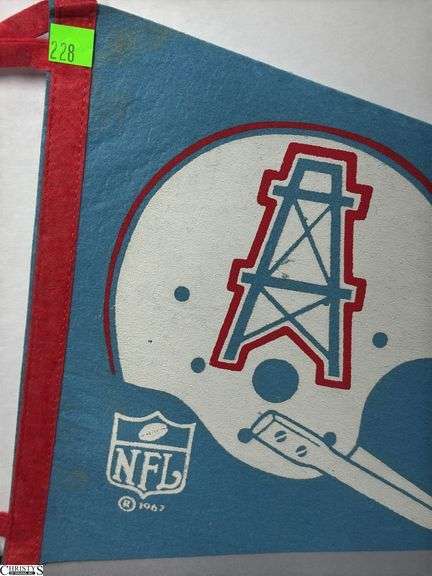 Houston Oilers NFL Pennant Dated 1967