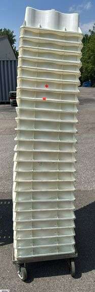 Rolling Cart With Plastic Bins, 24x17x7" Of Bins image