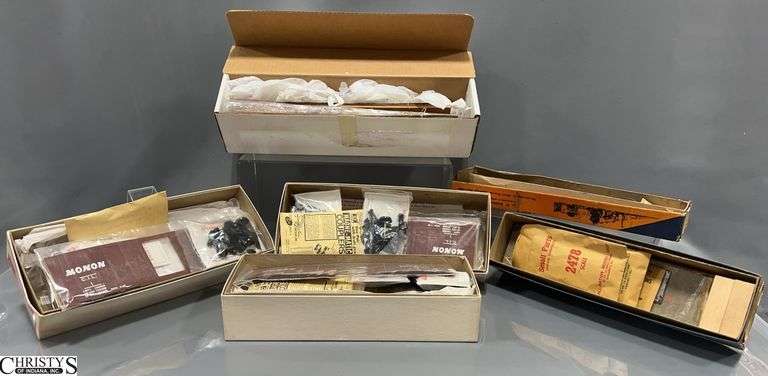 Model Train Cars in Boxes image