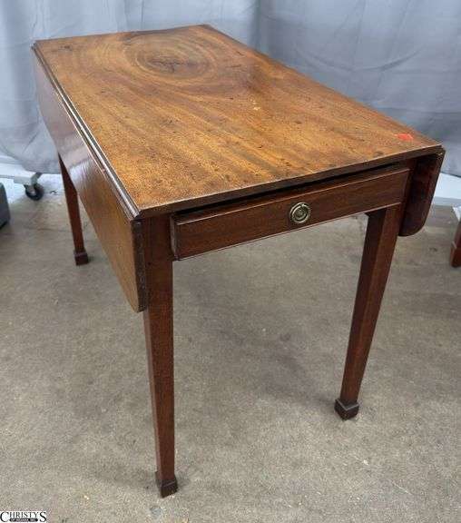 Drop Side Single Drawer Table, 20x36x28" Tall, Drops 8" image