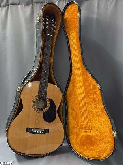 Hohner Model HW200 Acoustic Guitar in Case. From a Local School image