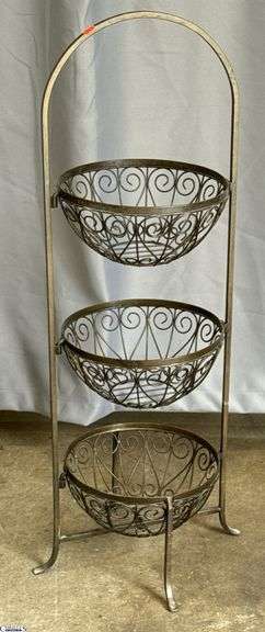 Three Tiered Stand with Removable Baskets 14x12x42" Tall image