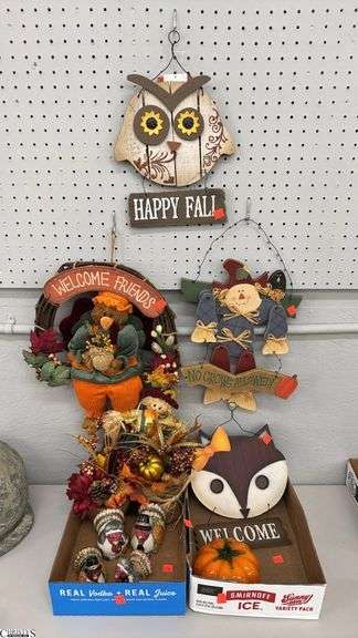 Fall Decor, Happy Fall, Turkeys, Glass Pumpkin image
