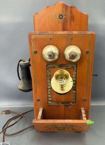 Wooden Wall Phone Reproduction 16" Tall image