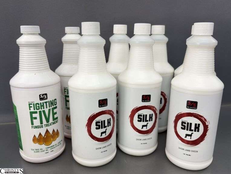 Bottles of Fighting Five, Lamb Sheen and Fungus Treatment image