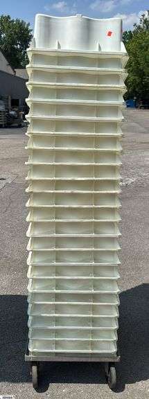 Rolling Cart With Plastic Bins, 24x17x7" Of Bins image
