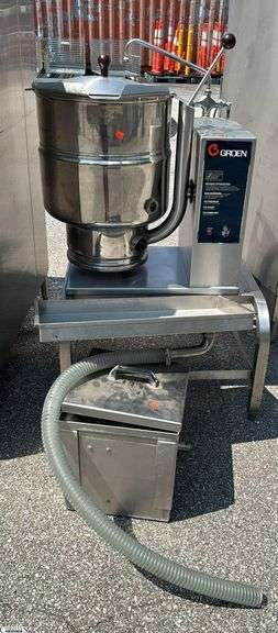 Groen Stainless Tilt Kettle As It Sits, Extra Unit Included image