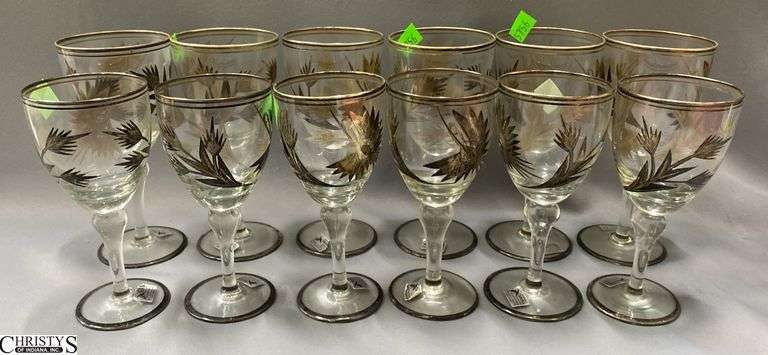 12pcs Artesania Tabuisa 925 Plated Stemware, Tallest 6.5" image