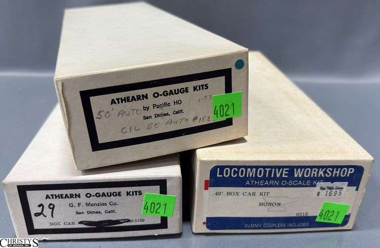 3 Train Car Model Kits In Boxes image