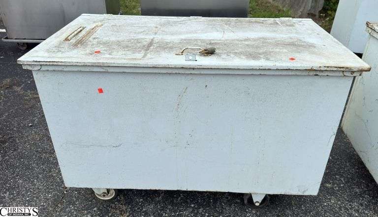 Metal Rolling Dishware Container with Dishware See Photos For Contents 50x27x33 image