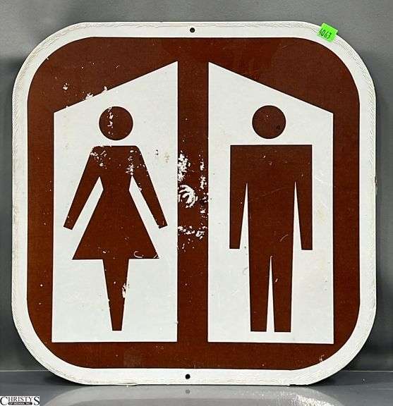 Plastic Restroom Sign 18x18 image