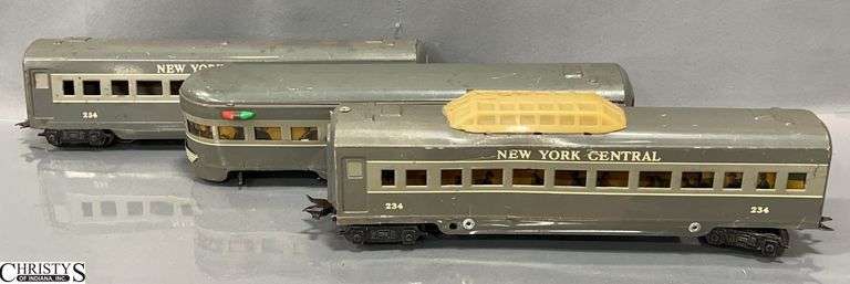 3 Unboxed Passenger Train Cars, New York Central, Has Wear image