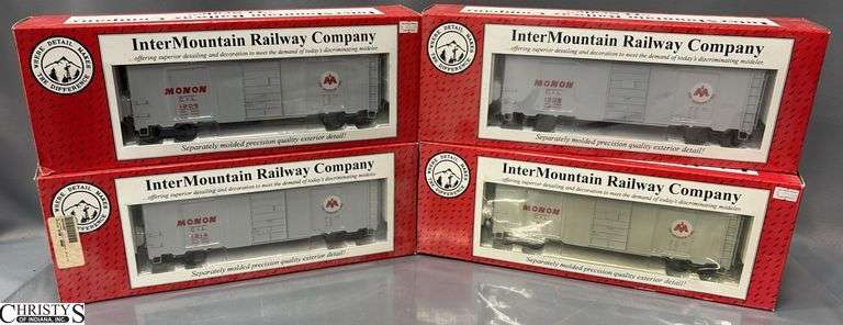 4 Intermountain Railway Company, Monon AAR Boxcars #1202, 1209, 1223, 1214 image