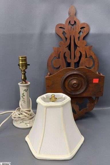 MPM Mountain Meadows Pottery Lamp and Victorian Wall Sconce Pocket - 20" of wall pocket image