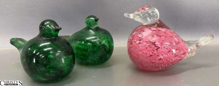 3 Joe St. Claire Bird Paperweights image