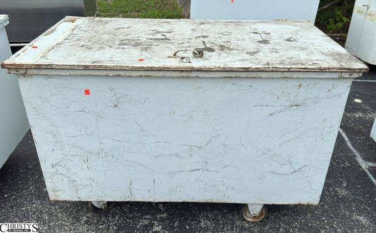 Metal Rolling Dishware Container with Dishware See Photos For Contents 50x27x33 image