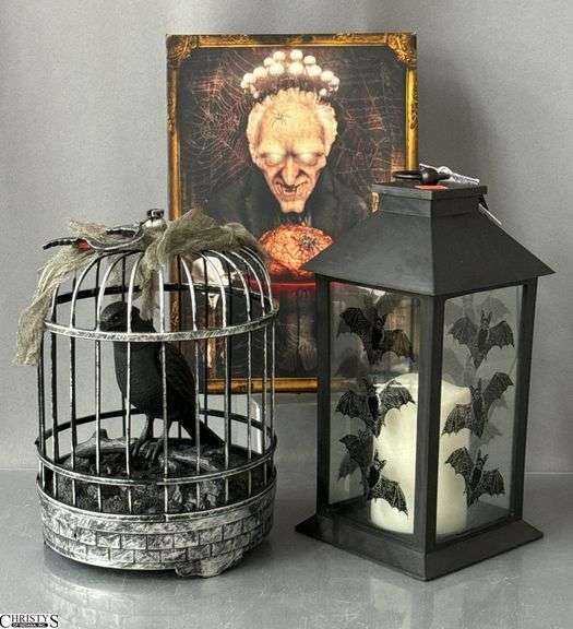 3 pcs Halloween Decor Bird Cage, Wall decor, Plastic Lantern image