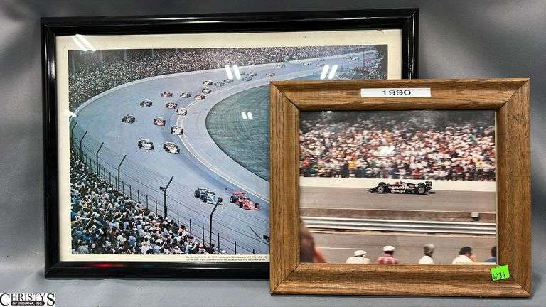 1974, and 1990 Indy 500 Framed Memorabilia Largest 20x14 image
