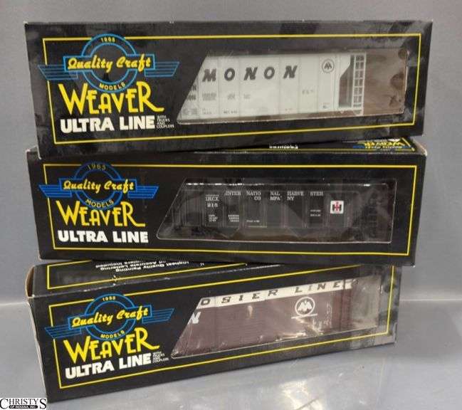 3 Weaver Monon Train Cars 3 Rail image