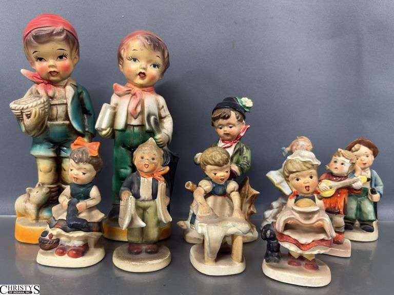 Davar Originals Japan Largest 8.5" Boy and Girl, Other Figures Marked Japan image
