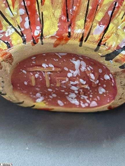Murano Art Glass Rooster, Pottery Basket