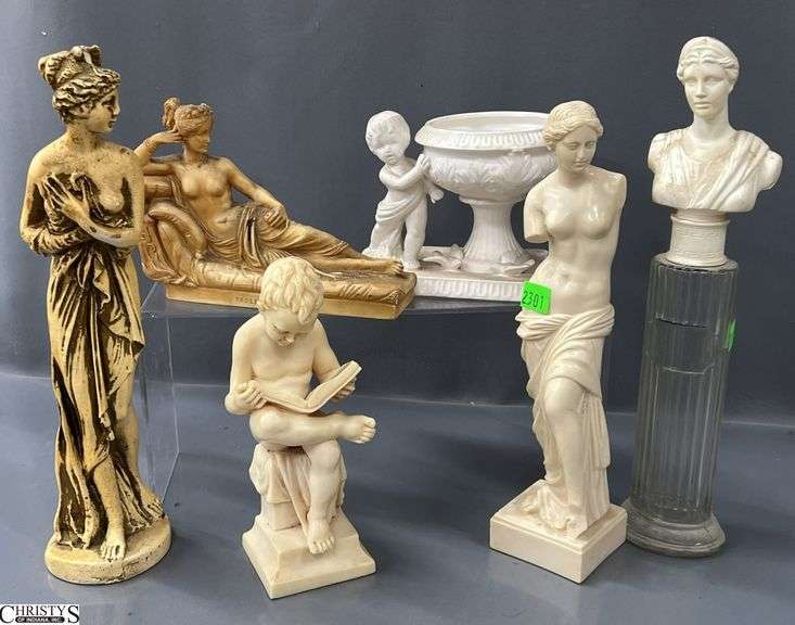 Grecian Style Figurines, Bottle - 12" of tallest image