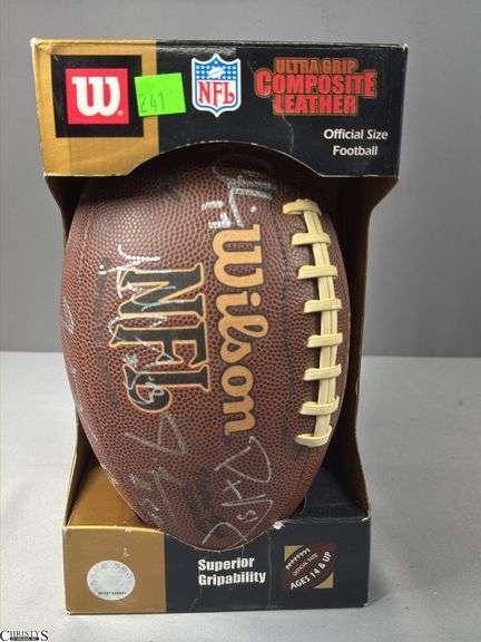 Wilson NFL Official Size Autographed Football.  Autographed include Reggie Wayne, Dallas Clark, Robert Mathis and Others. image