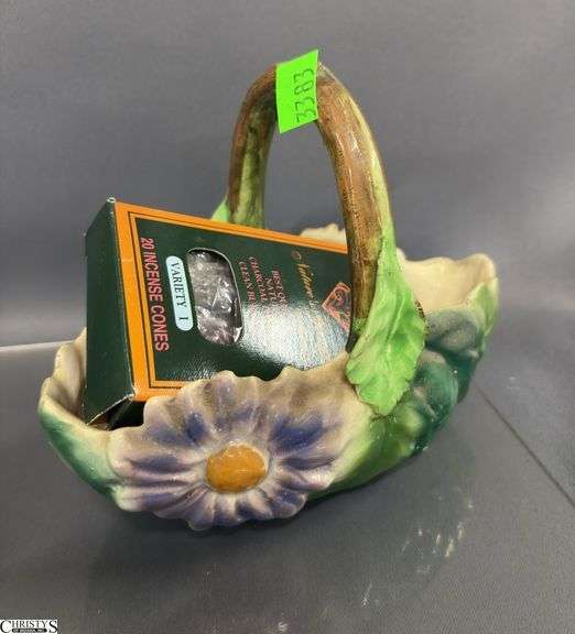 Ceramic Baskets, Vases, Birds, Candle Lamp, Mini Oil Lamps, Watch Stand, Tallest 11.5"