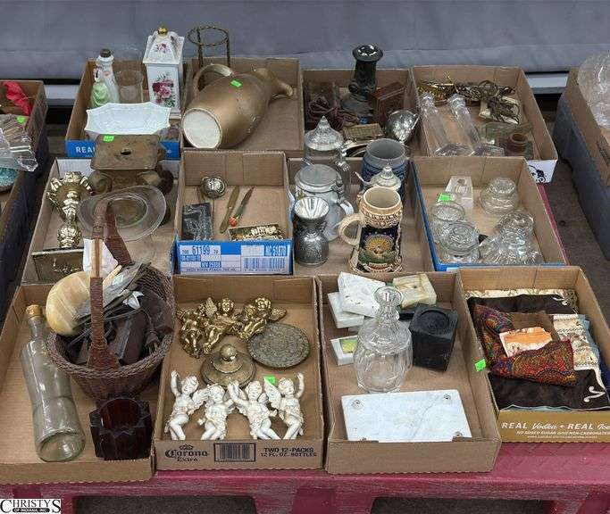 Skid Of Steins, Figurines, Candlesticks, Glassware - May Have Damage Throughout - SKID NOT INCLUDED image
