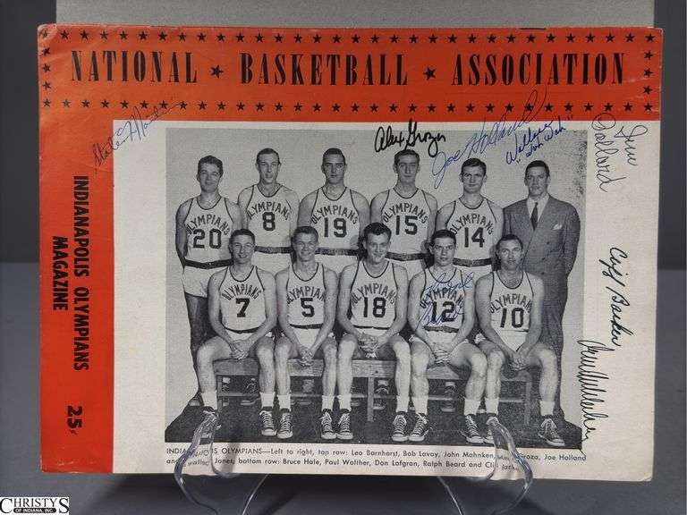 George Mikan Autographed 1951 Lakers Game Program image