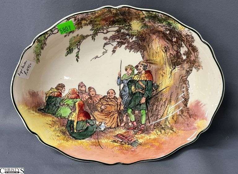 Royal Doulton "Under the Greenwood Tree" Oval Dish D6341, Measures 11.5x8.5" image