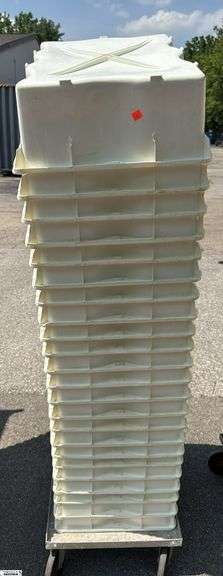 Rolling Cart With Plastic Bins, 24x17x7" Of Bins image