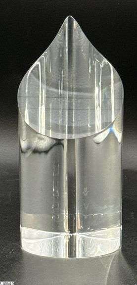 Crystal Statue, See Photo For Signatue 3x6.5" image