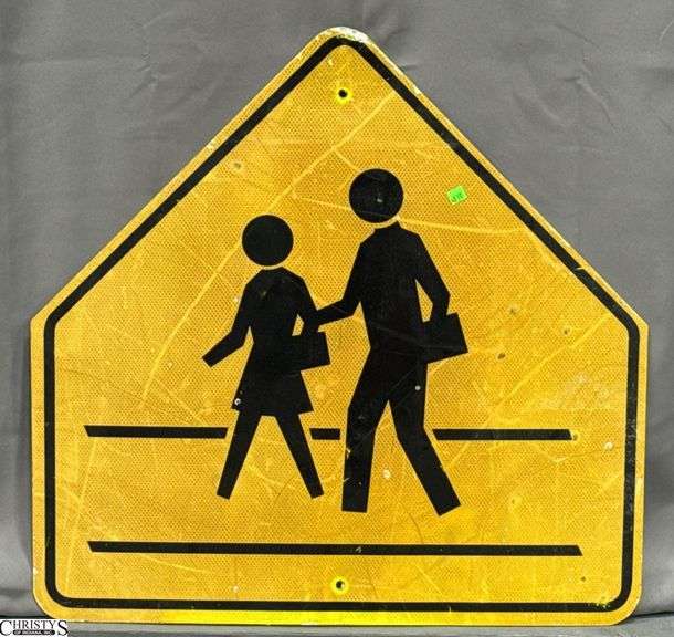 Crosswalk Metal Sign 30x29 image