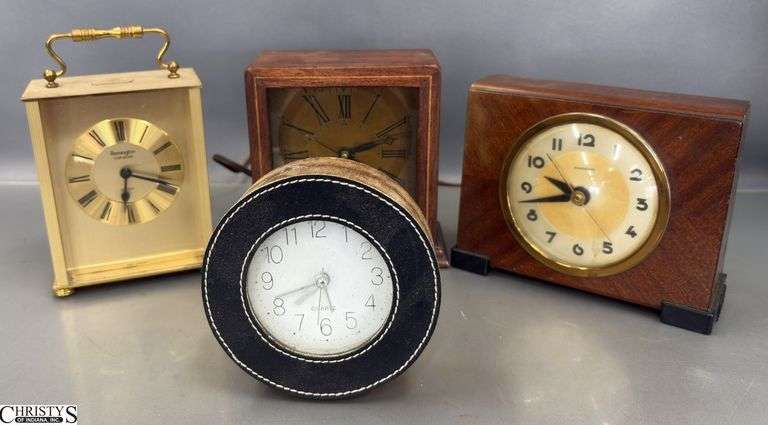 4 Small Clocks, Hammond, Remington, and Other - 5.5" of tallest image