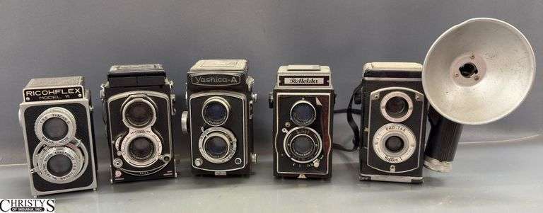 5 Vintage Cameras - Yashica, Richohflex, Pho Tak, and Others image