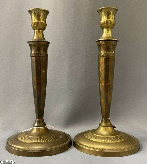 Pair Of Brass Candle Sticks 10.75" image