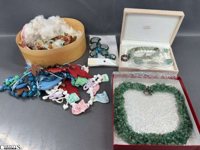 Jade Stone, Beaded and Other Costume Necklaces image